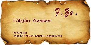 Fábján Zsombor névjegykártya