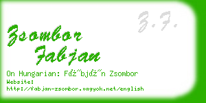 zsombor fabjan business card